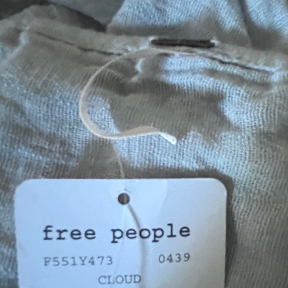 Free People pale blue gauze-cotton embellished dress - Picture 2 of 8